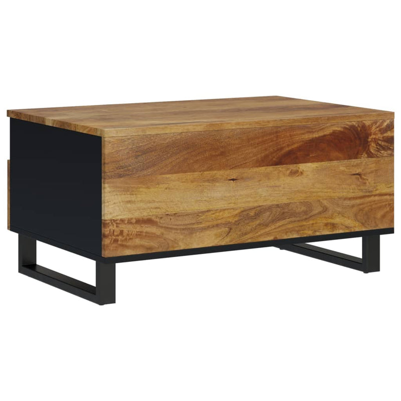 Couchtisch 80x54x40 cm Massivholz Mango & Holzwerkstoff