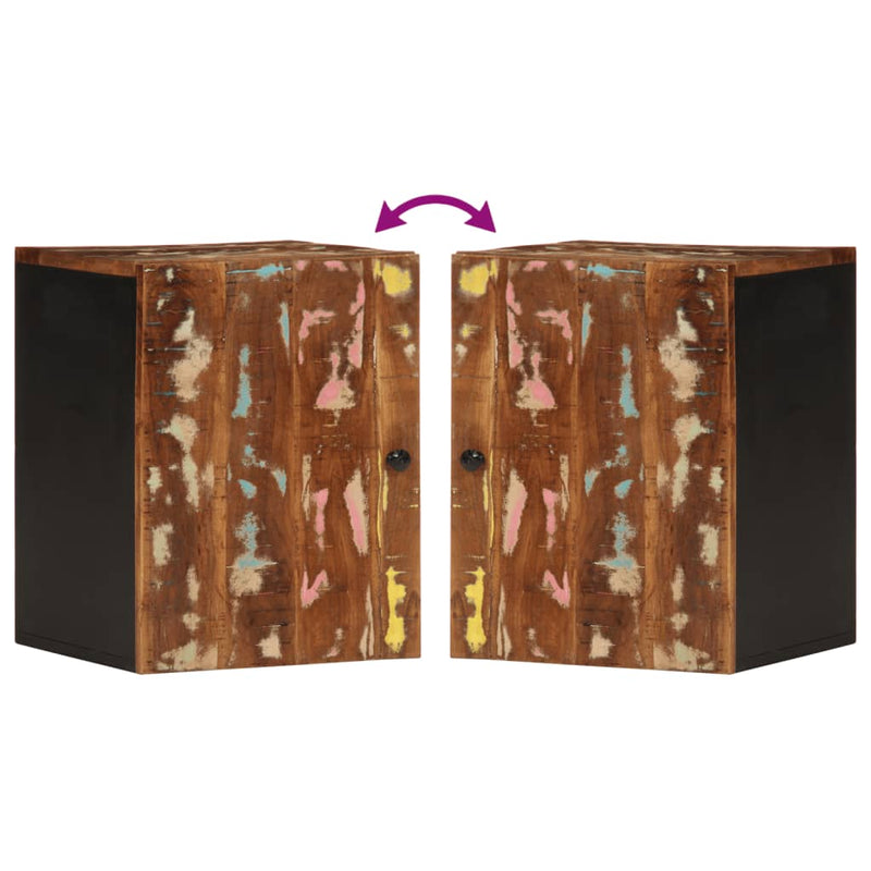 Bad-Wandschrank 38x33x48 cm Altholz Massiv