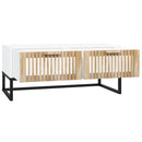 Couchtisch 80X40X35 Cm Holzwerkstoff Und Eisen