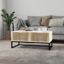 Couchtisch 80X40X35 Cm Holzwerkstoff Und Eisen