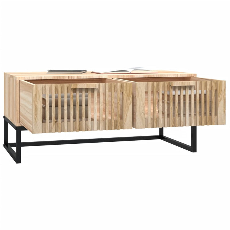 Couchtisch 80x40x35 cm Holzwerkstoff und Eisen