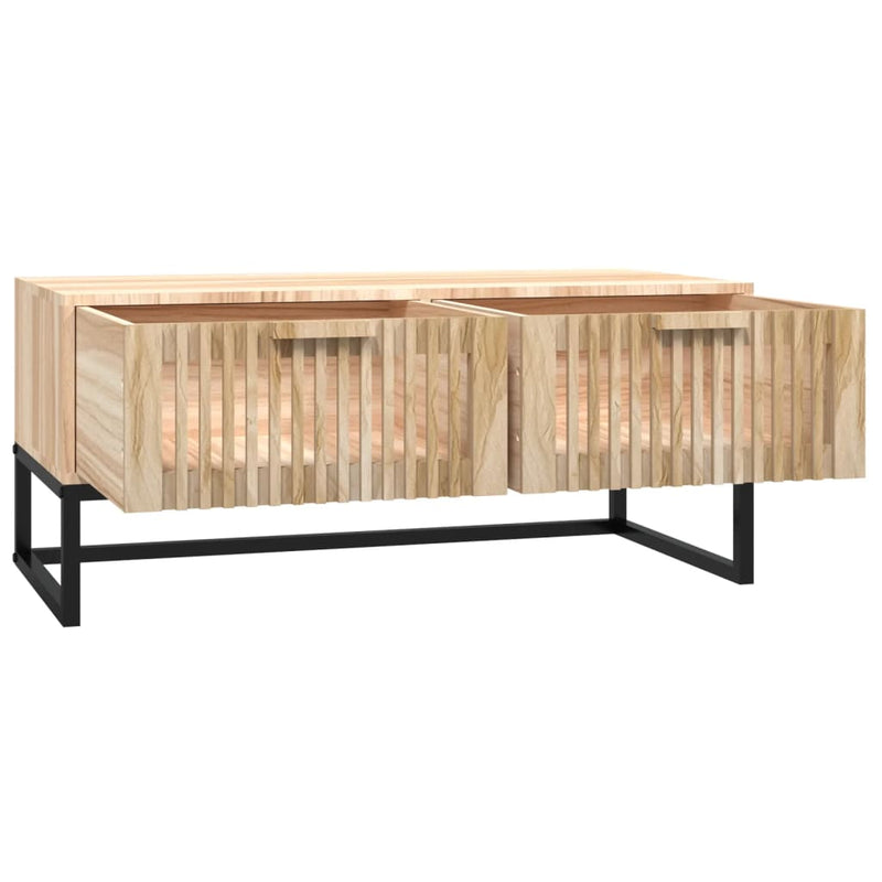 Couchtisch 80x40x35 cm Holzwerkstoff und Eisen