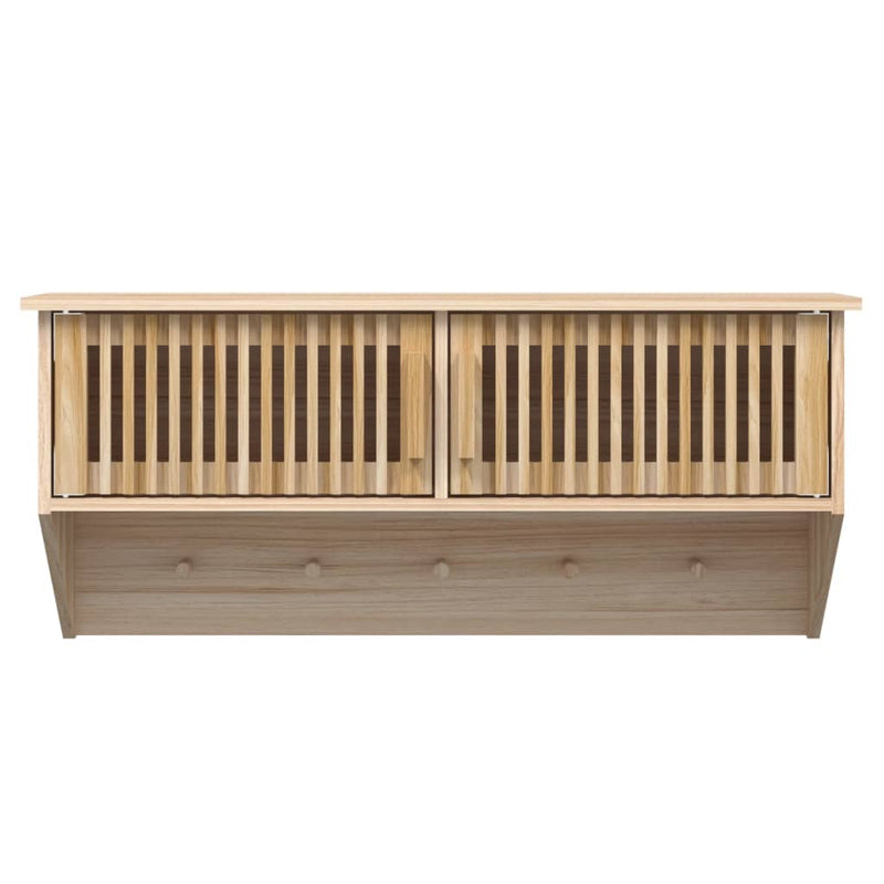 Wandgarderobe mit Haken 80x24x35,5 cm Holzwerkstoff