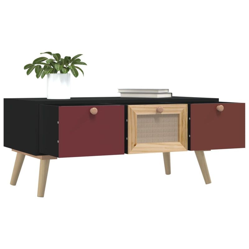 Couchtisch mit Schubladen 80x40x35,5 cm Holzwerkstoff