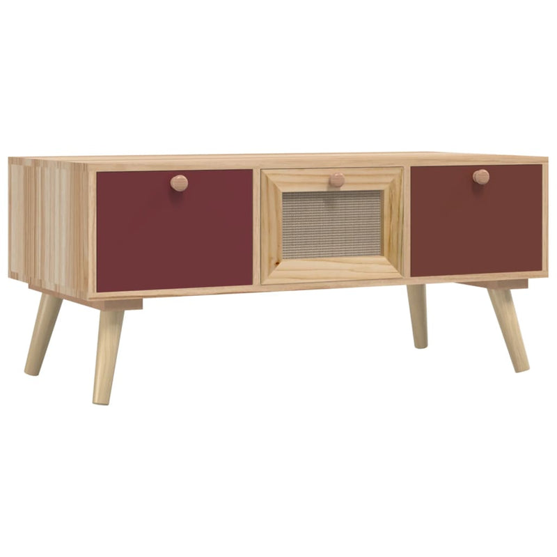 Couchtisch mit Schubladen 80x40x35,5 cm Holzwerkstoff