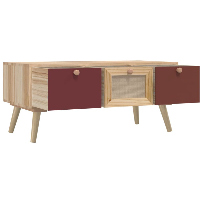 Couchtisch mit Schubladen 80x40x35,5 cm Holzwerkstoff