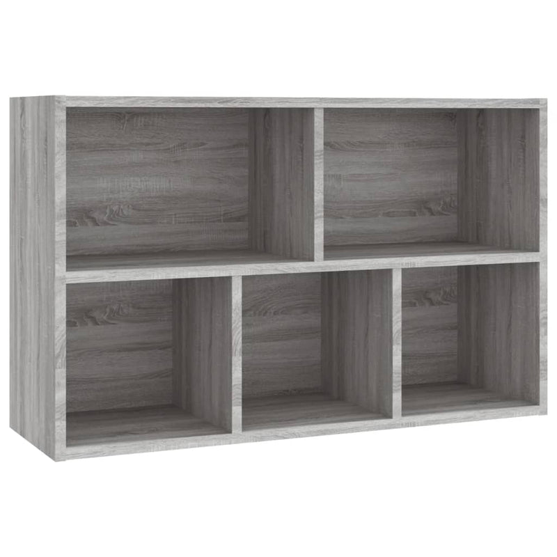 Bücherregal/Sideboard Grau Sonoma 50x25x80 cm Holzwerkstoff