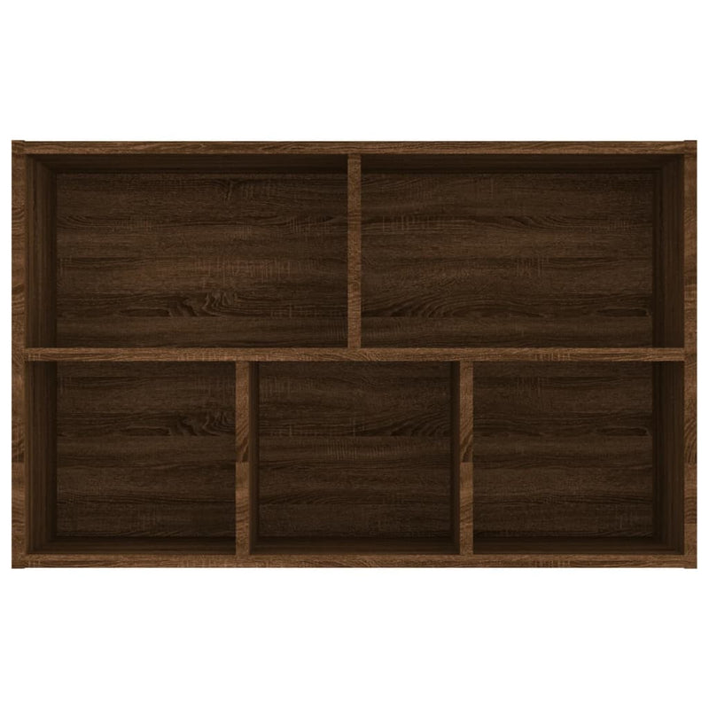 Bücherregal/Sideboard Braun Eiche 50x25x80 cm Holzwerkstoff