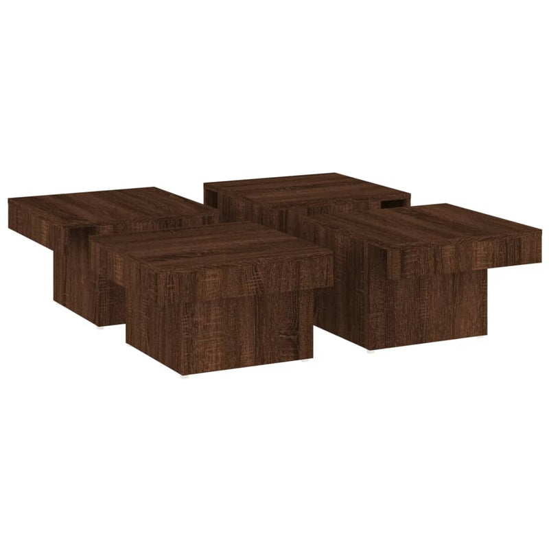 Couchtisch Braun Eichen-Optik 90x90x28 cm Holzwerkstoff