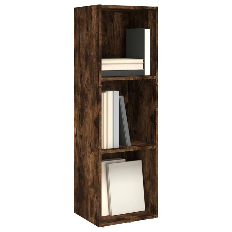 Bücherschrank/TV-Schrank Räuchereiche 36x30x114cm Holzwerkstoff