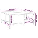 Couchtisch 80X80X36,5 Cm Holzwerkstoff