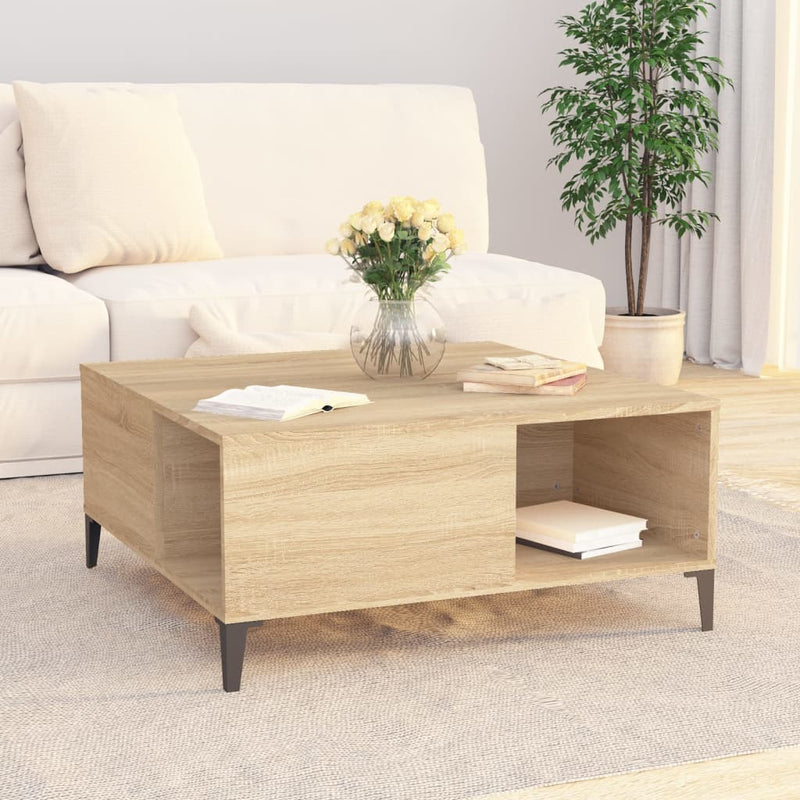 Couchtisch Sonoma-Eiche 80x80x36,5 cm Holzwerkstoff