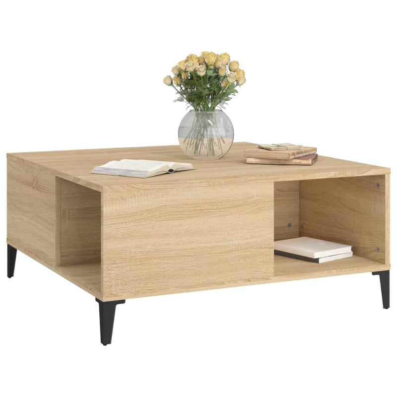 Couchtisch Sonoma-Eiche 80x80x36,5 cm Holzwerkstoff