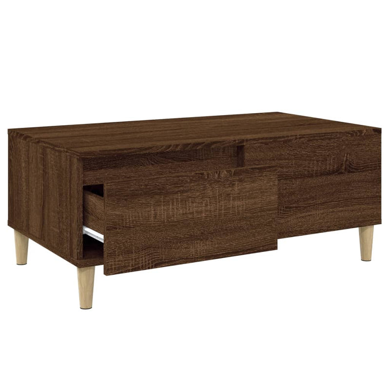 Couchtisch Braun Eichen-Optik 90x50x36,5 cm Holzwerkstoff