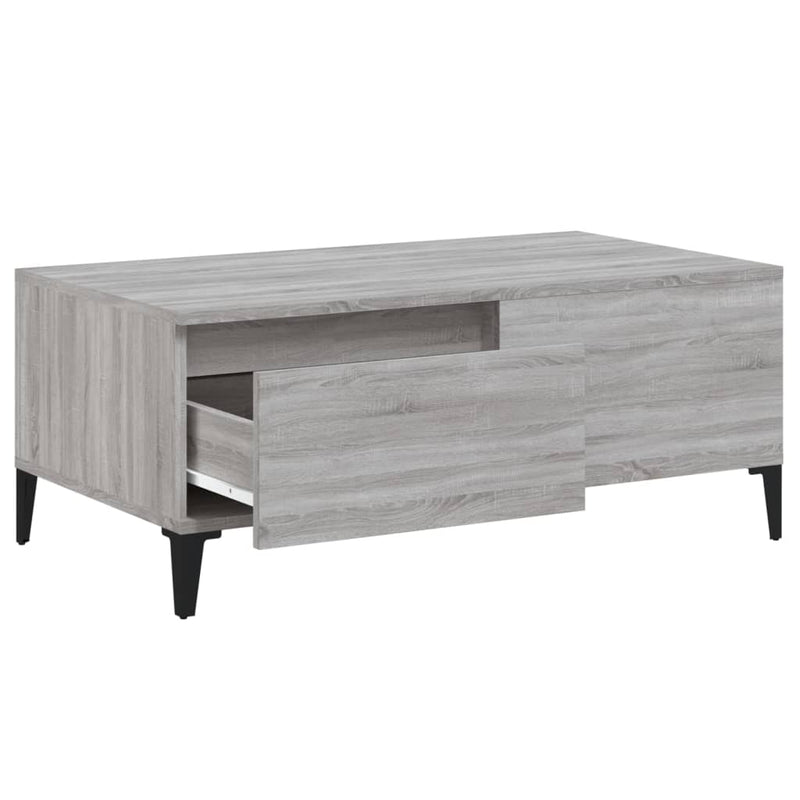 Couchtisch Grau Sonoma 90x50x36,5 cm Holzwerkstoff