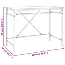 Schreibtisch 100X50X75 Cm Holzwerkstoff Und Eisen