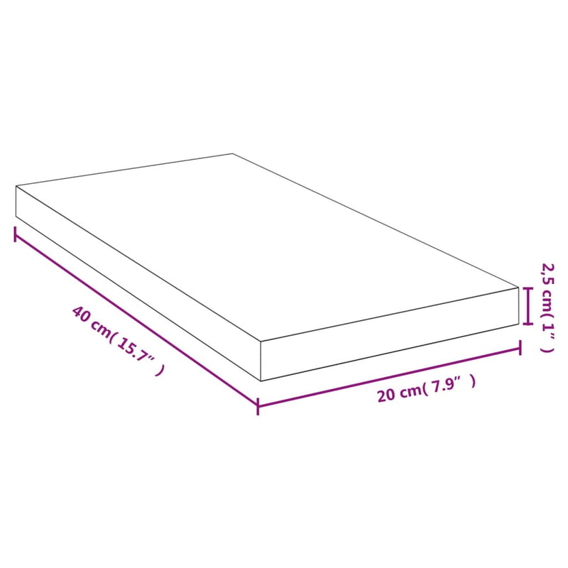 Wandregal 40x20x2,5 cm Bambus