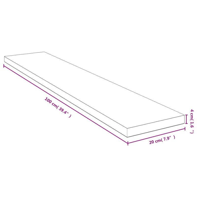 Wandregal 100x20x4 cm Bambus