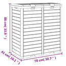Outdoor-Mülltonne 78X41X86 Cm Polypropylen