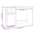 Schreibtisch Mit Schublade 115X50X75 Cm Holzwerkstoff