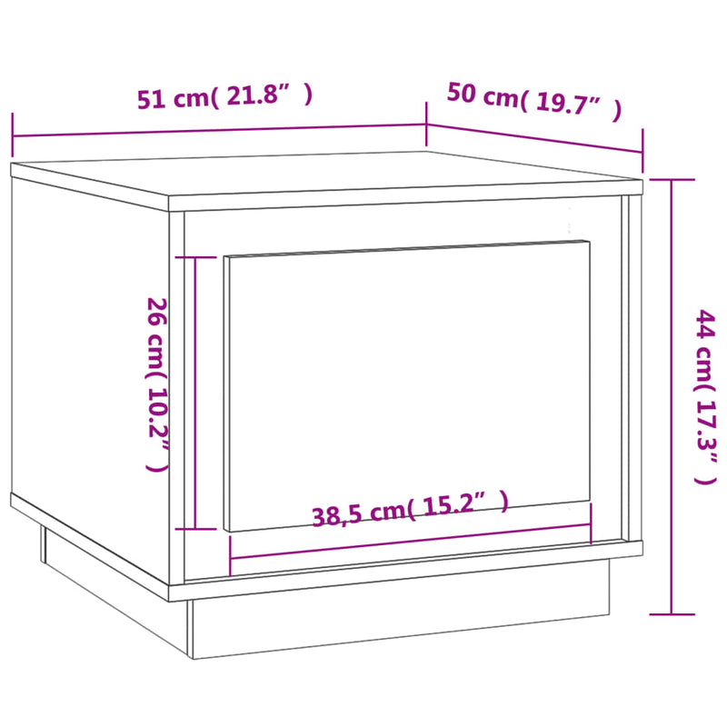 Couchtisch Betongrau 51x50x44 cm Holzwerkstoff