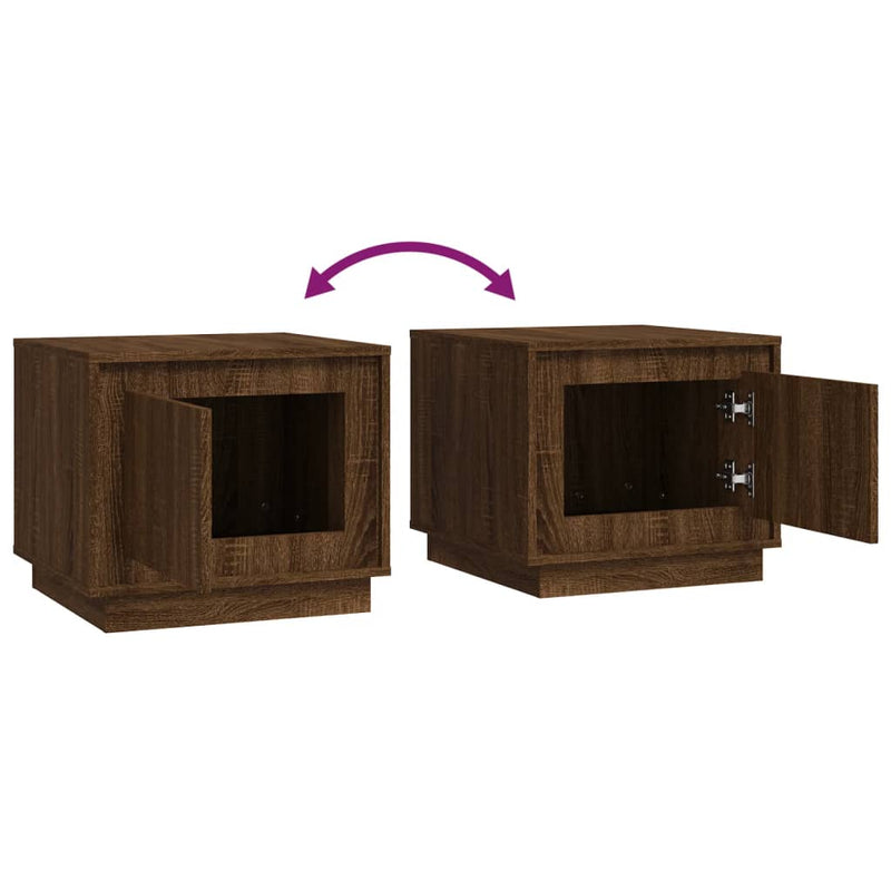 Couchtisch Braun Eichen-Optik 51x50x44 cm Holzwerkstoff