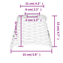 Lampenschirm Ø15X12 Cm Korbweide