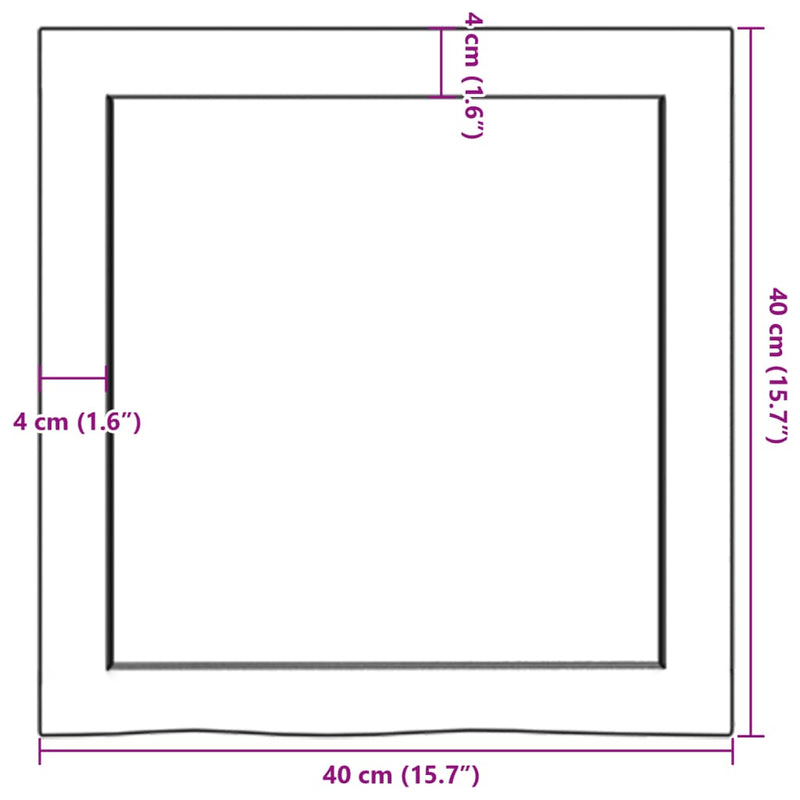 Wandregal Hellbraun 40x40x(2-4) cm Massivholz Eiche Behandelt