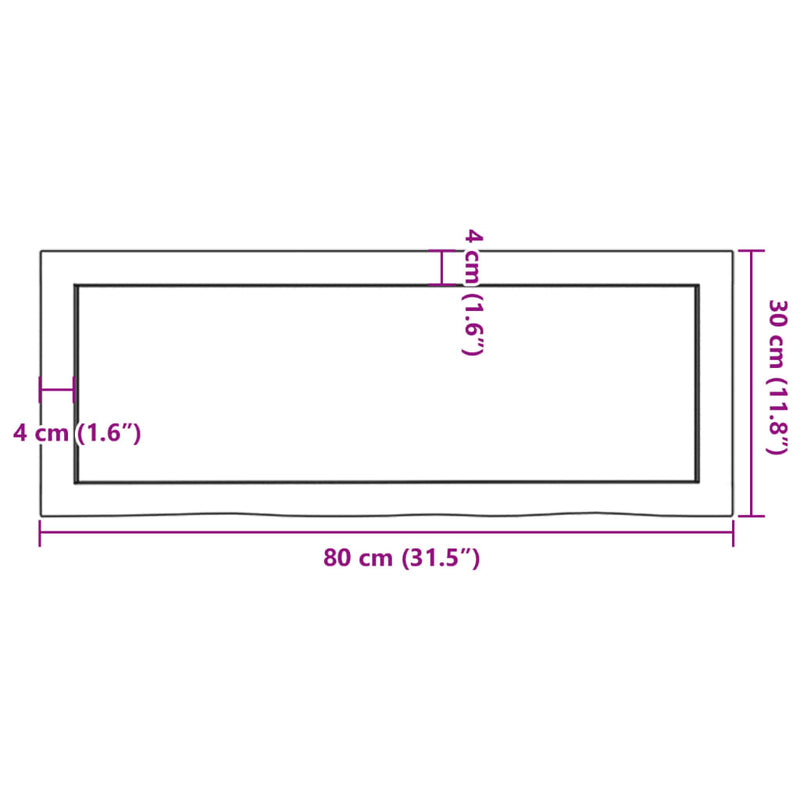 Wandregal Hellbraun 80x30x(2-6) cm Massivholz Eiche Behandelt