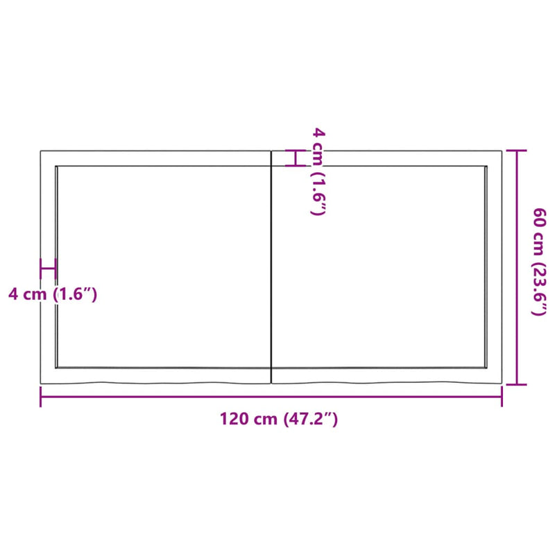 Wandregal Hellbraun 120x60x(2-6) cm Massivholz Eiche Behandelt