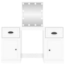 Schminktisch Mit Led-Leuchten 130X50X132,5 Cm