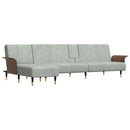 Schlafsofa In L-Form 279X140X70 Cm Samt
