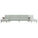 Schlafsofa In L-Form 279X140X70 Cm Samt