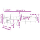 Schlafsofa In L-Form 271X140X70 Cm Samt