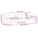 Schlafsofa In L-Form 255X140X70 Cm Stoff