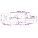 Schlafsofa In L-Form 260X140X70 Cm Samt