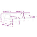 Schlafsofa In L-Form 255X140X70 Cm Samt