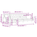 Schlafsofa In L-Form 271X140X70 Cm Samt