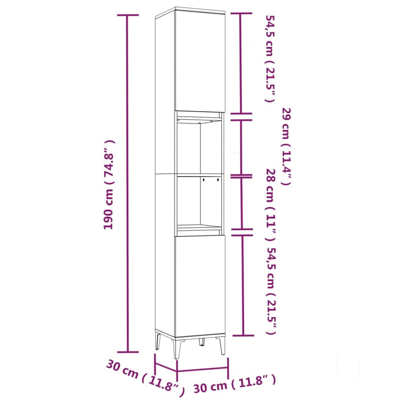 3-tlg. Badmöbel-Set Betongrau Holzwerkstoff