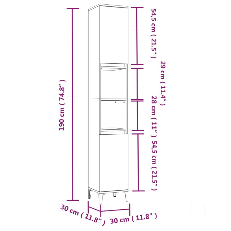 3-tlg. Badmöbel-Set Weiß Holzwerkstoff