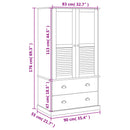 Kleiderschrank Vigo 90X55X170 Cm Massivholz Kiefer