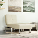Chaiselongue Capuccino-Braun Kunstleder