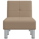 Chaiselongue Capuccino-Braun Kunstleder