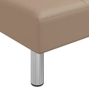 Chaiselongue Capuccino-Braun Kunstleder