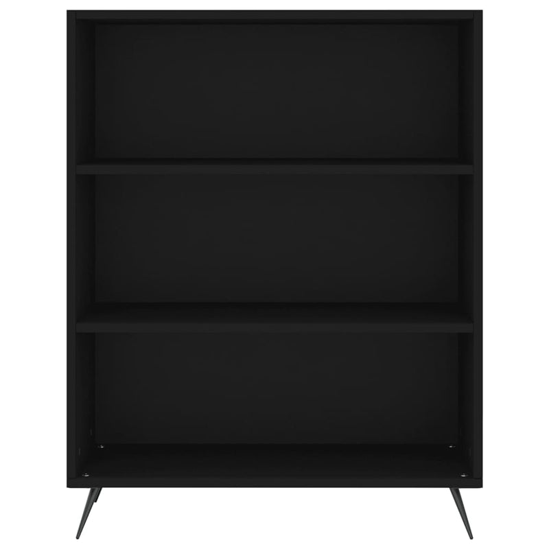 Bücherregal Schwarz 69,5x32,5x90 cm Holzwerkstoff