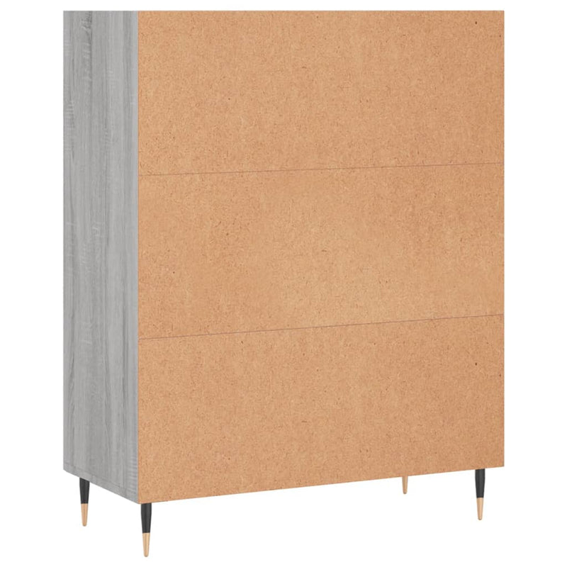 Bücherregal Grau Sonoma 69,5x32,5x90 cm Holzwerkstoff