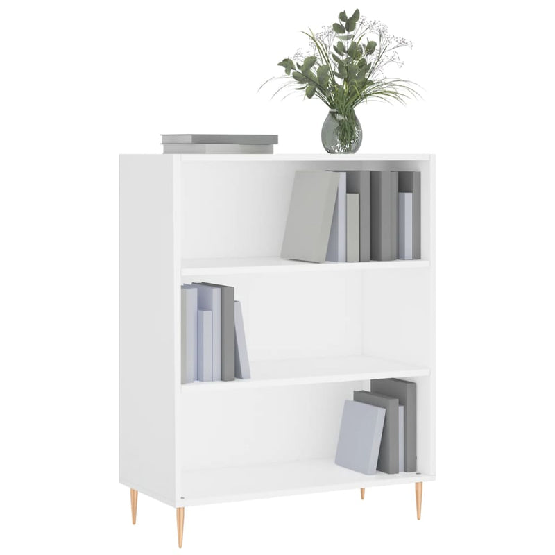 Bücherregal Weiß 69,5x32,5x90 cm Holzwerkstoff