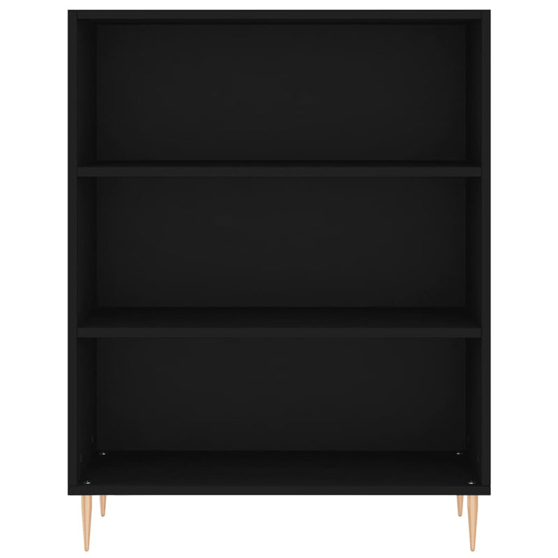 Bücherregal Schwarz 69,5x32,5x90 cm Holzwerkstoff