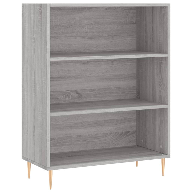 Bücherregal Grau Sonoma 69,5x32,5x90 cm Holzwerkstoff