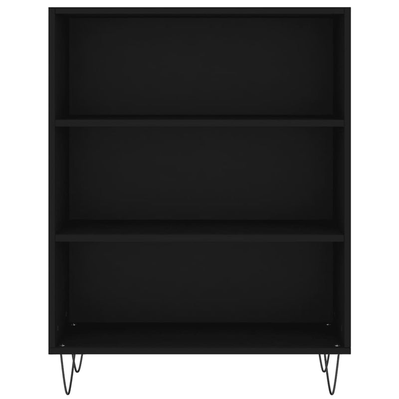 Bücherregal Schwarz 69,5x32,5x90 cm Holzwerkstoff